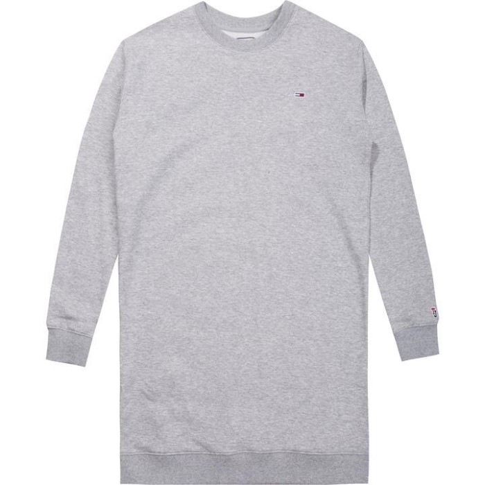 Tommy Jeans Sweat Dress Lys Grå Tommy Hilfiger Norge