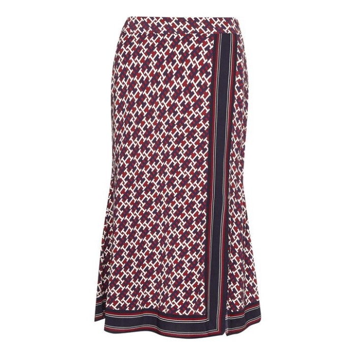 Vis Monogram Midiskjørt Tommy Hilfiger Norge Amd Rouge