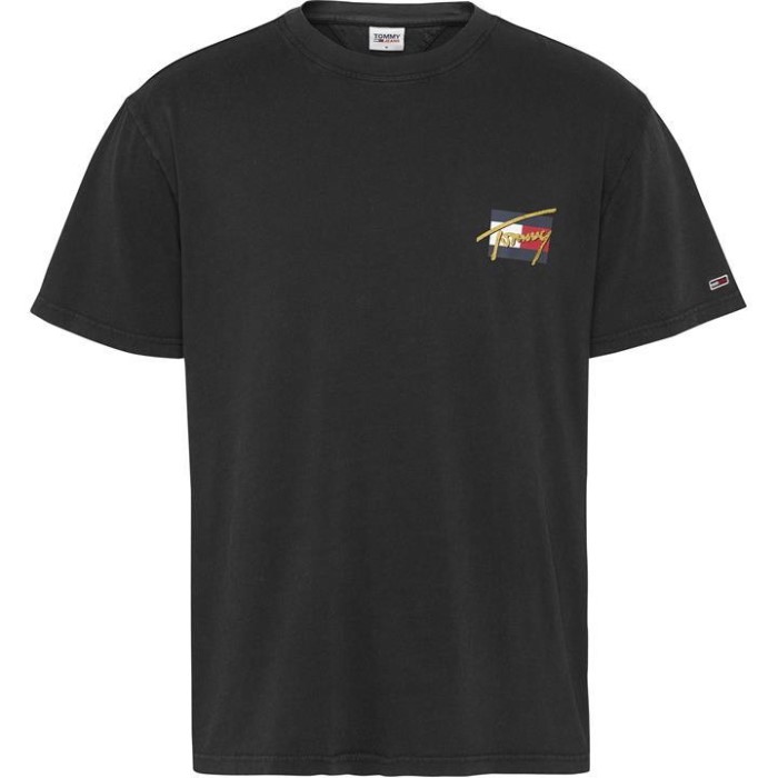 Vintage Grafisk Kortermet T-skjorte Svart Bds Tommy Hilfiger Norge